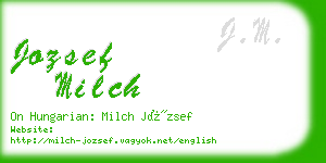 jozsef milch business card